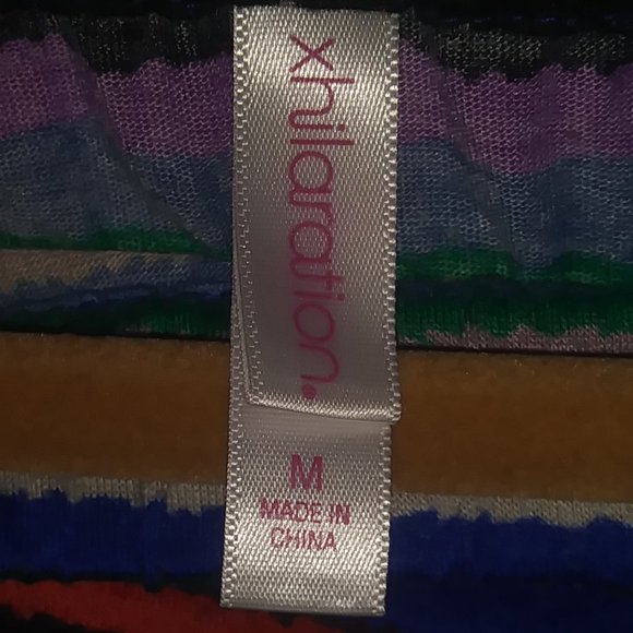 Xhileration Multicolored High Low Striped Strapless Dress Med. - Picture 3 of 6